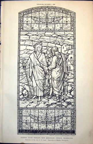Old plan stained glass window - stained,