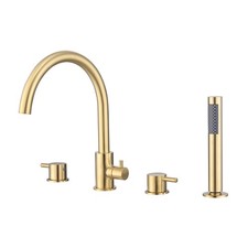Brushed Brass 4 Hole Bath