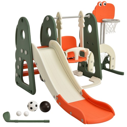 Toddler slide and swing - and, set