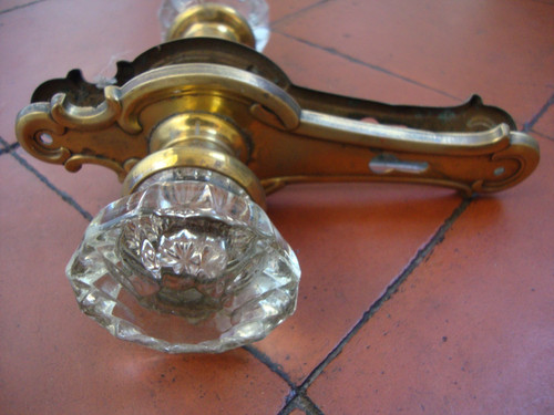 Antique moulded glass door