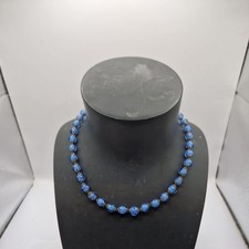 VINTAGE MURANO VENETIAN SOMMERSO BLUE GLASS BEADS 