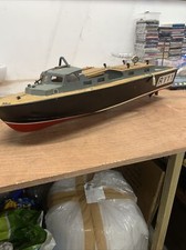 Wooden Model Boat with Motor