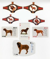 DOGUE DE BORDEAUX COLLECTION DOG COLLECTABLE PLAYING CARDS & BANDS