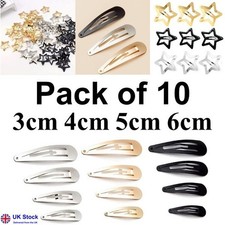 10 x Hair Clips Snap Hairpins