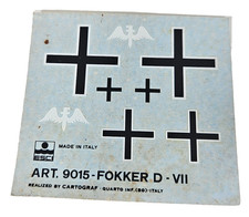 ESCI Fokker D VII WW1 Decal Sheet German single seat fighter plane  1/72 scale.