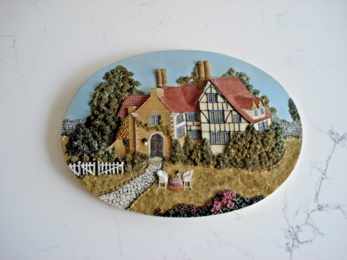 Country cottage chalkware - 3d,