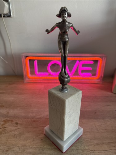 1930 art deco chromed nymph - art,