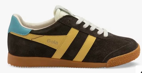 Gola trainers brown yellow - trainers, brown,