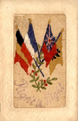Ww1 antique embroidered - antique, silk