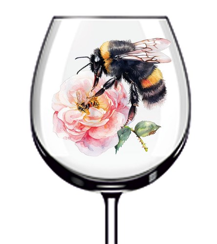 12x watercolor rose - watercolor, bee
