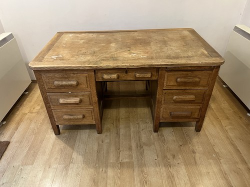 Antique oak teachers - teachers, pedestal