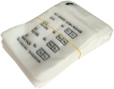 PLASTIC COIN BAGS - MONEY BANK BAGS NO MIXED COINS CHANGE CASH RETAIL 150 BAG