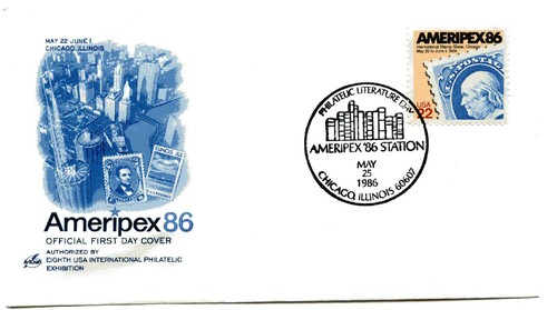 Ameripex86 philatelic - ameripex86,