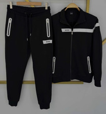 Mens Black Hugo Boss Tracksuit Brand New Eith Tags Free UK Delivery