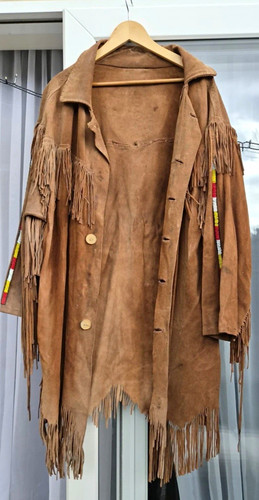Brown suede western fringe - brown,