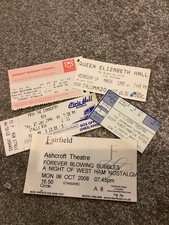Bundle Of  5 Ticket Stubs Football/Cricket Theatre England World Cup West Ham VG
