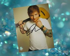 Ed Sheeran Autographed Hand Ink Signed Photograph 8x10 COA Hologram Authentic 