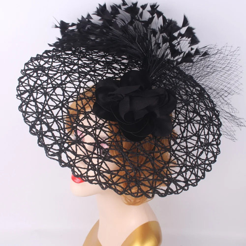 Floral fascinator headpiece - headpiece,