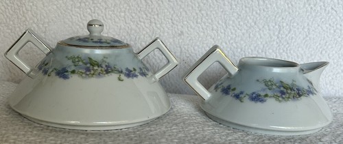 Antique sugar creamer set - sugar,