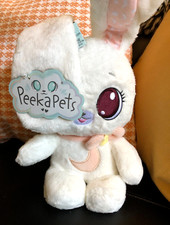 Peek-A-Boo Bunny Rabbit Plush - PeekaPets - White  - Pop-Up Ears - Soft Baby Toy