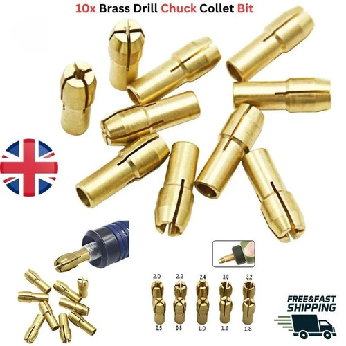 10x brass drill chuck collet - 10x,