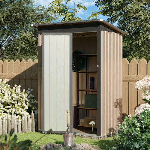 Metal garden shed 5x3 - ft, pent