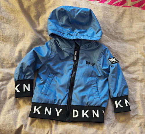 Dkny jeans blue hooded - blue,