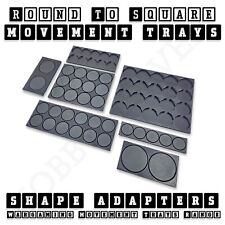 Wargaming Movement Trays Round to Square Bases Adapters Full Range Tabletop Game