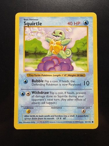 Squirtle base set - set, shadowless
