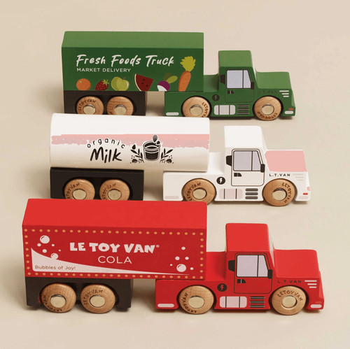 Toy van wooden trailer - toy,