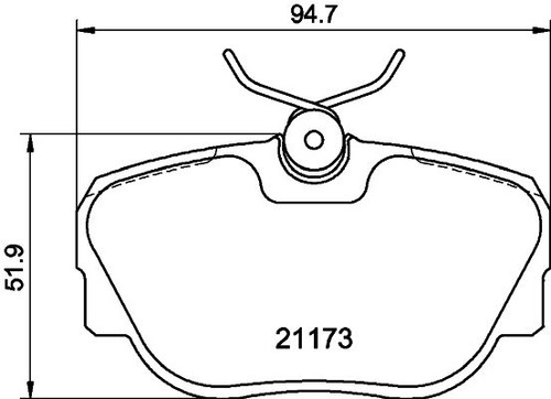 Don front brake pad - front, fits