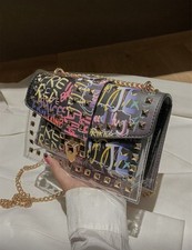 Graffiti Print Crossbody Bag