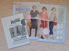 Prima Dressmaking Pattern. Loose Fit Smock Top And Dress. Sizes 10-20.