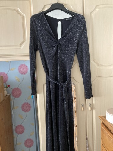 Lovely black glittery wide leg - glittery,