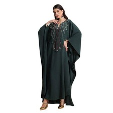 Rhinestone Abaya Dubai Kaftan