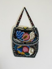 Stunning Iroquois/Mohawk Native American vintage hand beaded bag