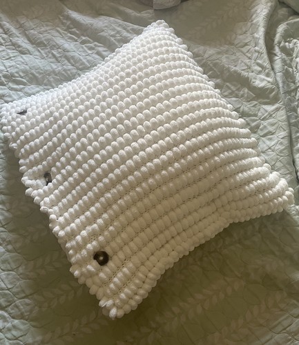 Hand knitted cushion cover - cushion,