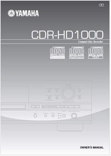 Yamaha cdr hd1000 audio - cdr-hd1000, cd