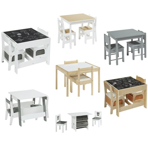 Kids table and chairs set - table,