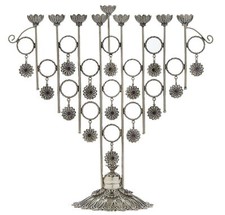 Lrg Silver Hanukkah Menorah