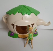 Disney Peter Pan Tinkerbell Tinker Bell Teapot House & Tinkerbell Figure