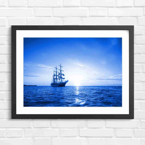 Vintage sailing ship sunset - vintage,