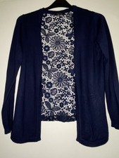 Ladies Cardigan With Lace Back. Size 10 From Peacocks.