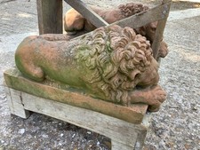 PAIR TERRACOTTA RECUMBENT