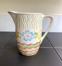 Gorgeous Myott Art Deco LemonadeJug Hand Painted In Colourful Abstract Design