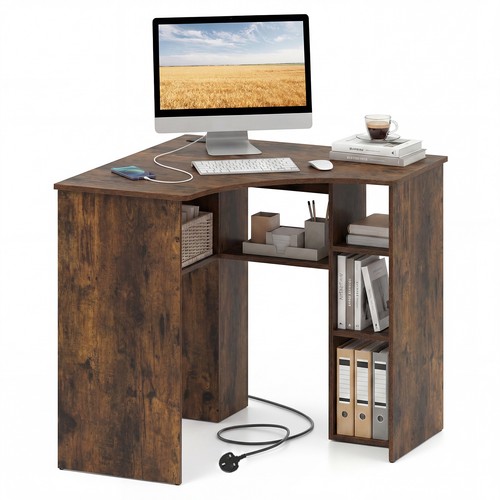 Corner desk triangle computer - corner,