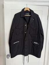Fred Perry Men's x Raf Simons Military Jacket in Black Size Medium SALESMAN