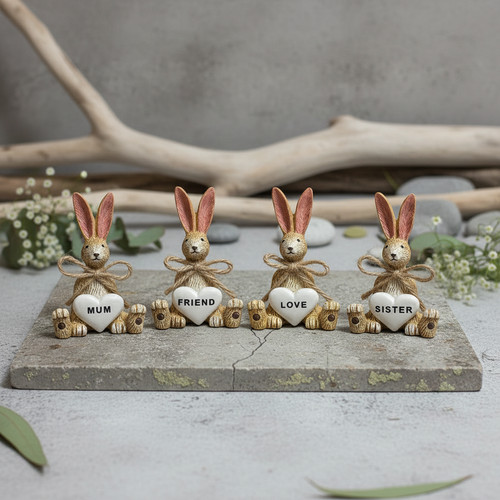 Sitting brown bunny rabbit - brown,