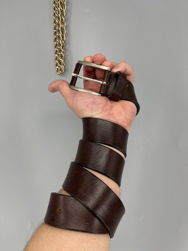 Gant brown leather belt - brown,