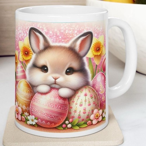 Easter bunny mug cute gift - easter,